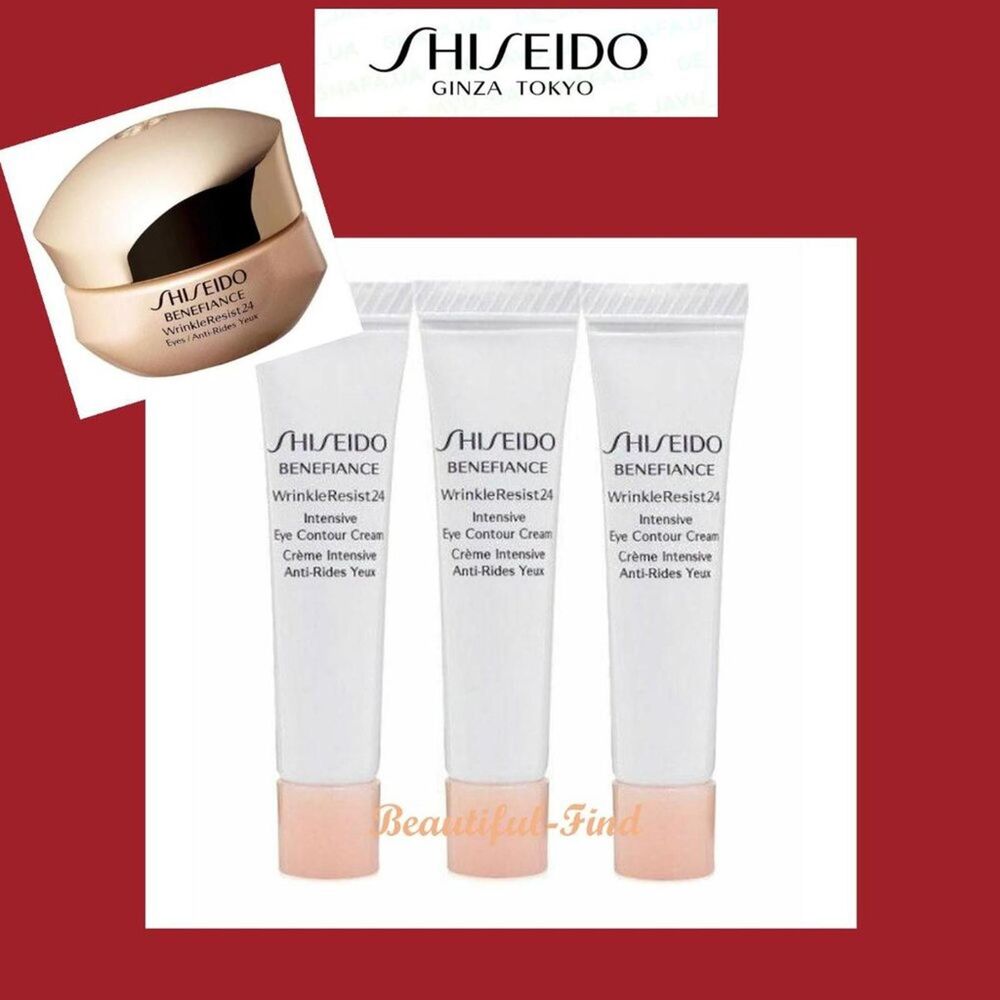 3X Shiseido Benefiance  intensive eye contour cream 0.17 oz /5ml Total 15ml.